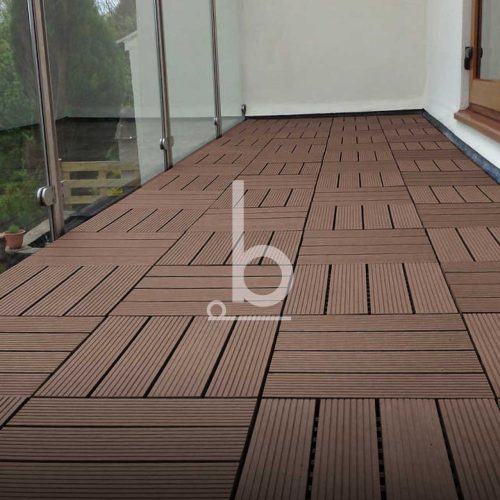 BALDOSAS WPC - Marrón Oscuro - Rayado